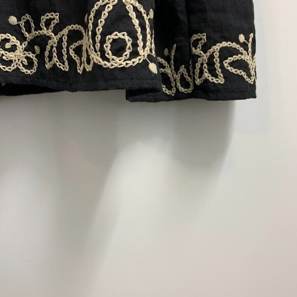 Zara Women's Embroidered Pullover Long Sleeve Front Tie Mini Dress Size M - Picture 6 of 13